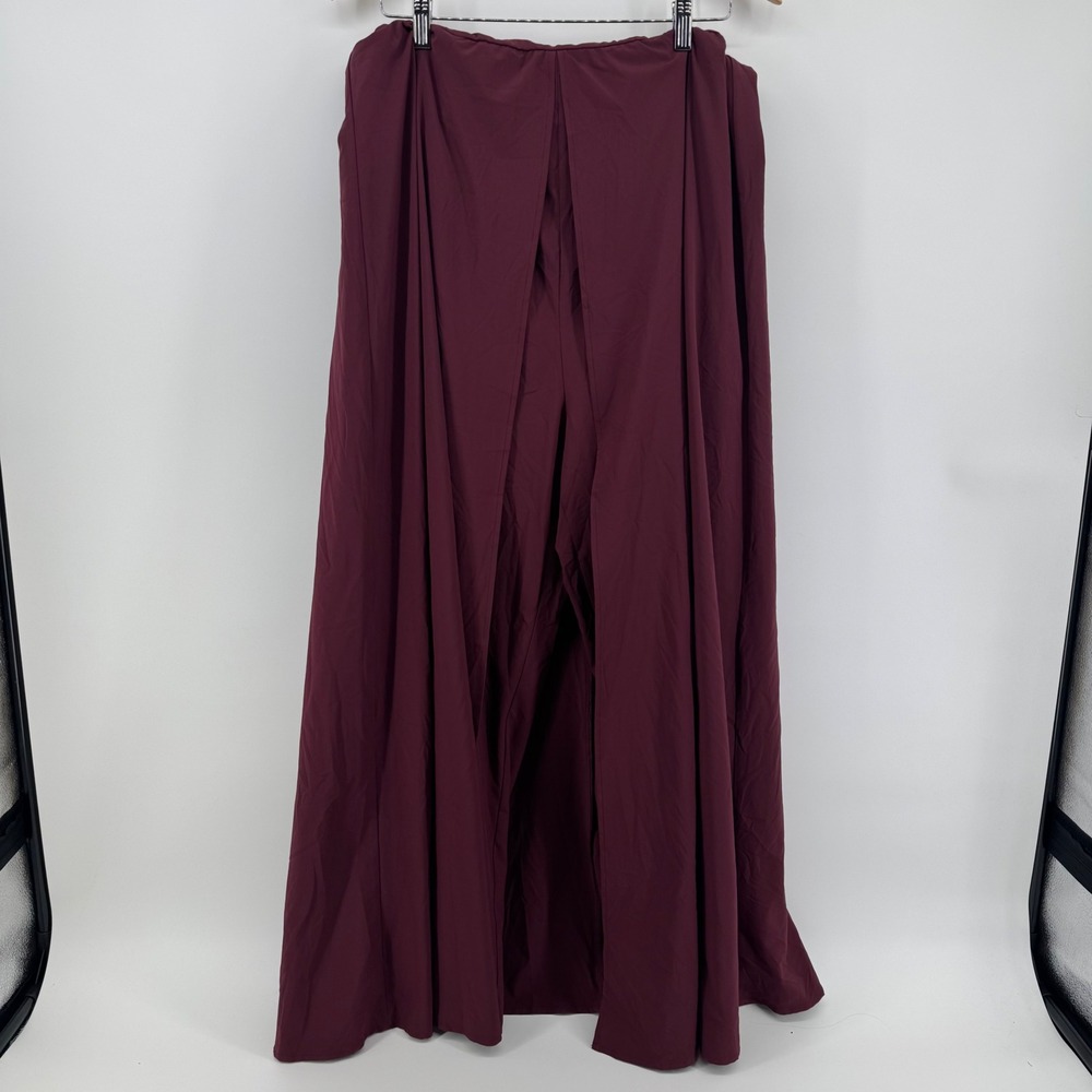 Halara Breezeful Sleeveless Quick Dry Overlay Jumpsuit with Pockets XL Burgundy - Picture 11 of 12